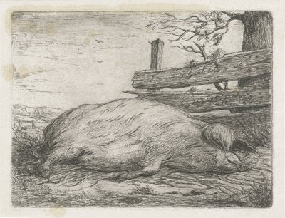 Jabalí mentiroso de Jacobus Cornelis Gaal
