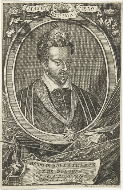 Retrato de Enrique III de Francia, Rey de Polonia y Gran Duque de Lituania de Jacobus Harrewijn