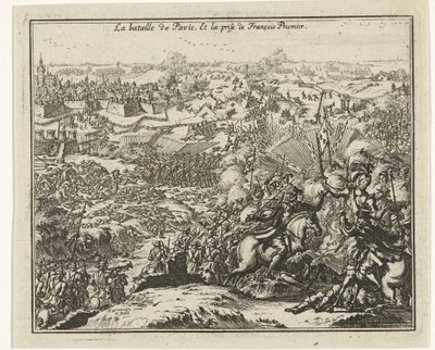 Batalla de Pavía Encarcelamiento de Francisco I, rey de Francia La bataille de Pavie. Et la prise de François Priemier (título sobre objeto) de Jacobus Harrewijn