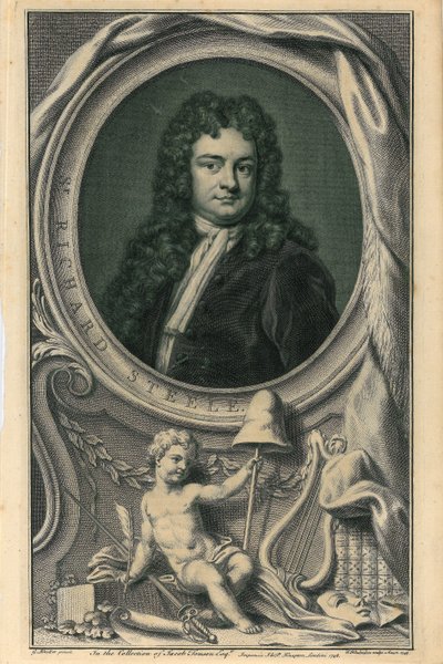 Sir Richard Steele de Jacobus Houbracken