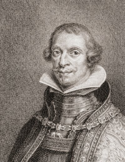 El rey Felipe IV de España, Felipe IV, Retrato (grabado) de Jacobus Houbraken