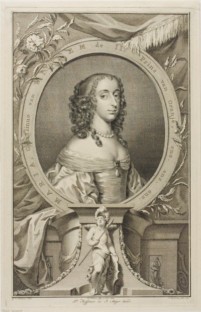 María, esposa de Guillermo II de Orange de Jacobus Houbraken