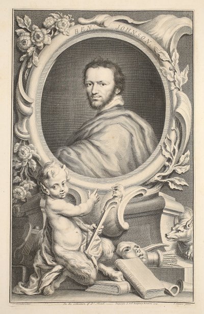 Retrato de Ben Johnson, ilustración de 