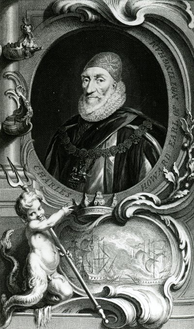 Retrato de Charles Howard, Conde de Nottingham, ilustración de 