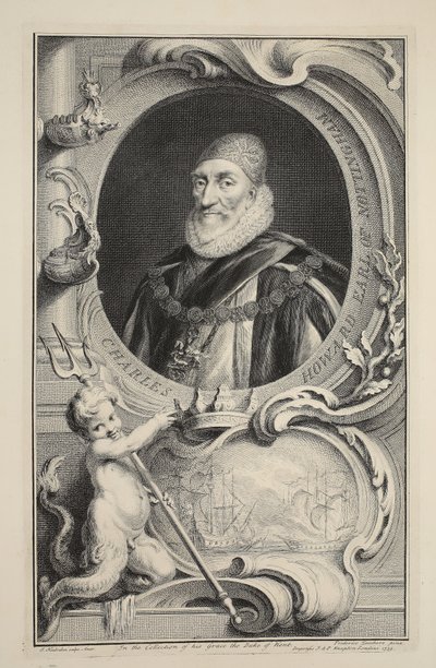 Retrato de Charles Howard, Conde de Nottingham, ilustración de 