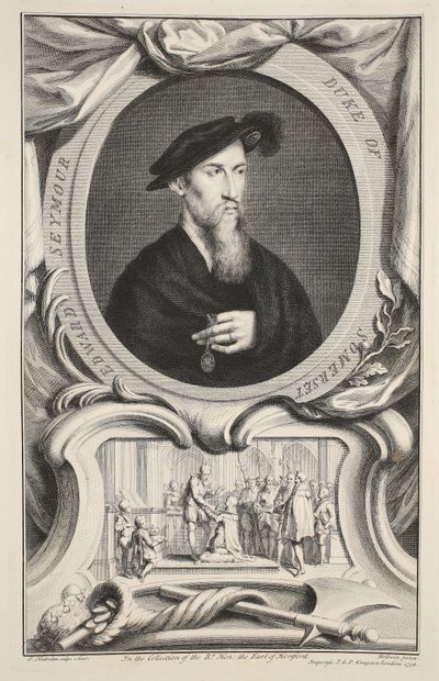 Retrato de Edward Seymour, Duque de Somerset, ilustración de 