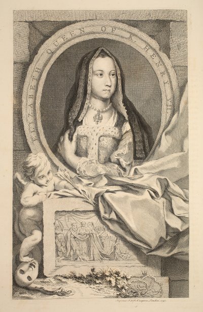 Retrato de Isabel, Reina de Enrique VII, ilustración de 