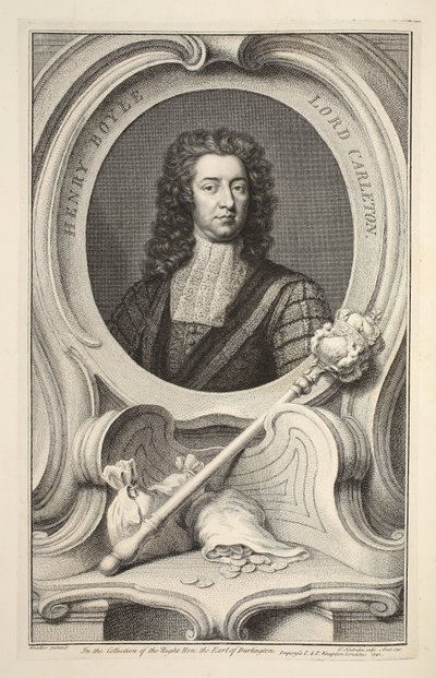 Retrato de Henry Boyle, Lord Carleton, ilustración de 
