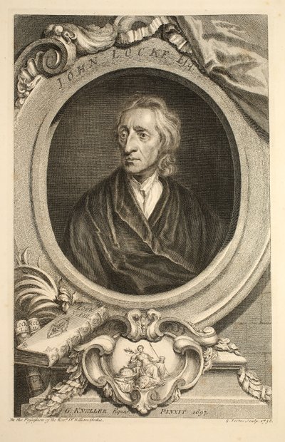 Retrato de John Locke, ilustración de 