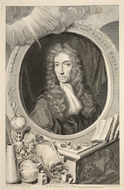 Retrato del Honorable Robert Boyle, ilustración de 