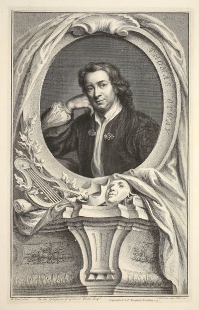 Retrato de Thomas Otway, ilustración de 
