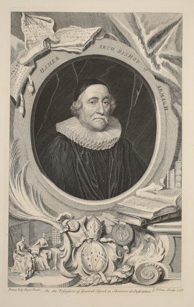 Retrato de Usher, Arzobispo de Armagh, ilustración de 