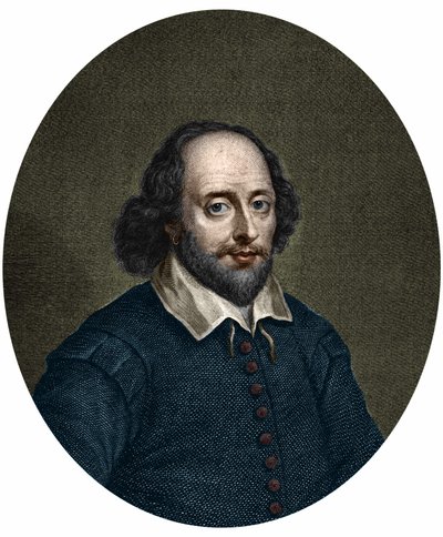 Retrato de William Shakespeare (1564-1616), escritor inglés. Grabado por Jacobus Houbraken 1747. de Jacobus Houbraken