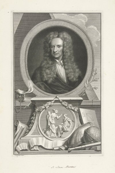 Sir Isaac Newton (1642-1726), físico y matemático inglés de Jacobus Houbraken