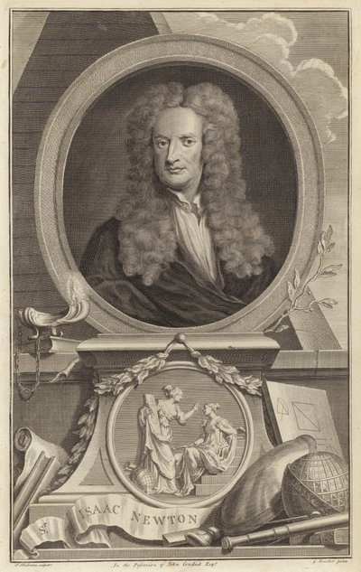Sir Isaac Newton, físico, matemático y astrónomo inglés de Jacobus Houbraken