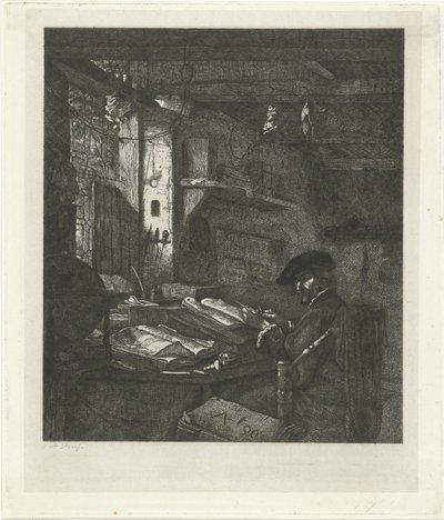 Comerciante en su oficina de Jacobus Ludovicus Cornet