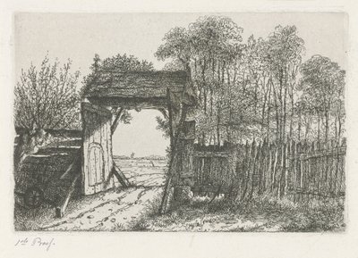 Abra la puerta de la granja de Jacobus Ludovicus Cornet