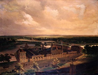 Las Obras Originales de la Compañía de Gas Amsterdamsche-Pijp en la Elandstraat, luego conocida como Marnixstraat, Ámsterdam de Jacobus Pelgrom