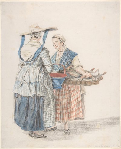 Dos mujeres del mercado de Jacobus Perkois