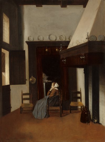 Joven mujer en un interior, c. 1660 de Jacobus Vrel