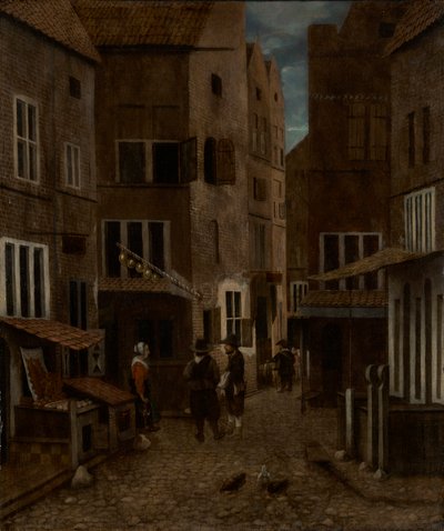 Escena de calle de Jacobus Vrel or Frel