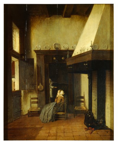 La enfermera (óleo sobre tabla) de Jacobus Vrel or Frel