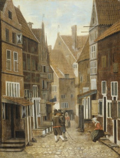 Vista de un pueblo (óleo sobre tabla) de Jacobus Vrel or Frel