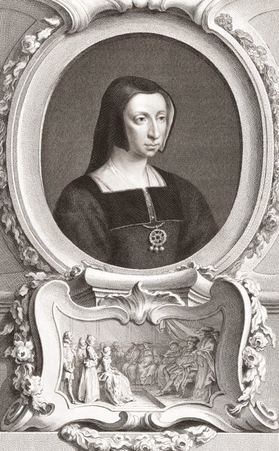 Luisa de Saboya (1476-1531) noble y regente francesa, Duquesa de Auvernia y Borbón, Duquesa de Nemours, y madre del Rey Francisco I de Jacobus and Vertue George Houbraken