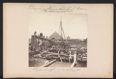 Debajo de la estación de bombeo de vapor con Vijzels / Capelle aan den IJssel den 15 de junio de 1868 (título sobre el objeto) Recuperación de los lagos en Schieland al este de Rotterdam (título de la serie sobre el objeto) de Jacobus van Gorkom jr.