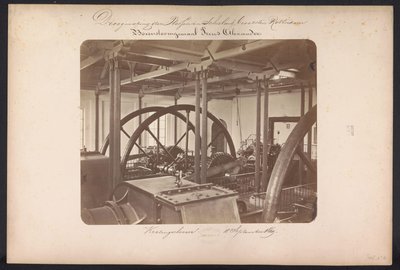 Estación de bombeo Bovenstoom Prins Alexander / Kralingscheveer 18 de septiembre de 1869 (título sobre objeto) Recuperación de los lagos en Schieland al este de Rotterdam (título de la serie sobre el objeto) de Jacobus van Gorkom jr.