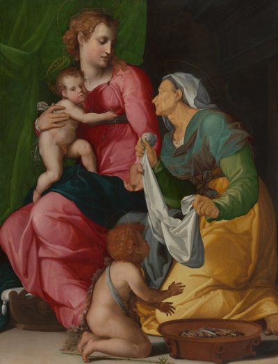 La Virgen con el Niño y los santos Isabel y Juan Bautista de Jacopino del Conte