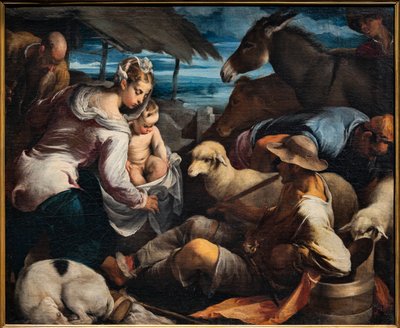 Adoración de los pastores de Jacopo (1510 92) Bassano