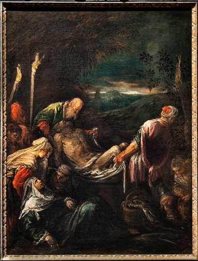 Entierro del cuerpo de Cristo, c.1580 (óleo sobre lienzo) de Jacopo (1510 92) Bassano