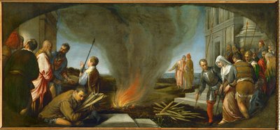 Tamar es llevada a la hoguera de Jacopo (1510-92) Bassano