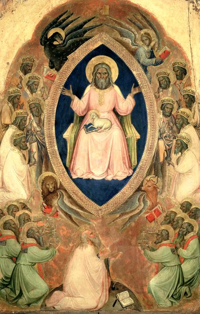 Dios Padre entronizado del Políptico del Apocalipsis, después de 1343 de Jacopo Alberegno