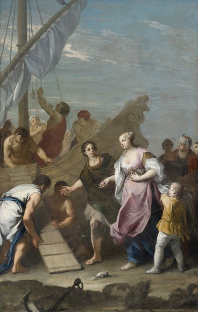 Guerra de Troya: El rapto de Helena de Jacopo Amigoni