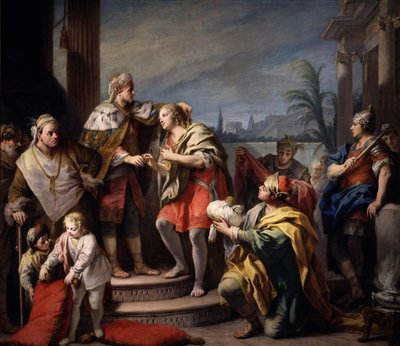 José ante el faraón, ca 1749 de Jacopo Amigoni