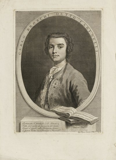 Retrato del cantante Farinelli Carlo Broschi 1705-1782, 1735 de Jacopo Amigoni