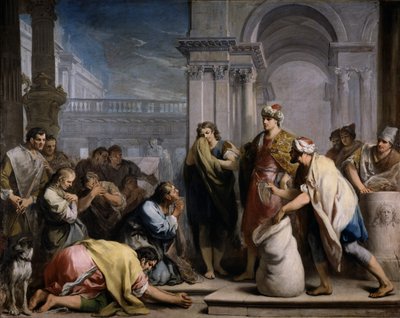 La copa de plata de José en el saco de Benjamín de Jacopo Amigoni