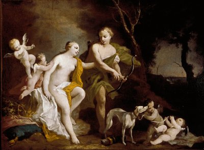 Venus y Adonis de Jacopo Amigoni