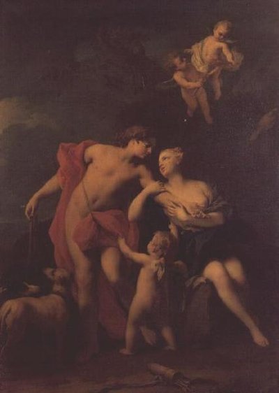 Venus y Adonis, c.1740 de Jacopo Amigoni