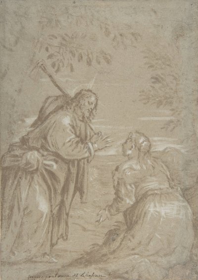 Cristo apareciendo a Santa María Magdalena Noli Me Tangere de Jacopo Bassano.