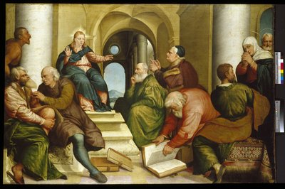 Cristo entre los doctores, siglo XVI de Jacopo Bassano