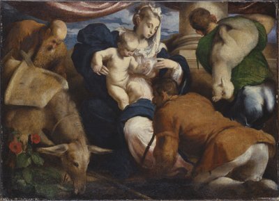 La adoración de los pastores de Jacopo Bassano
