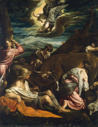 La Anunciación a los pastores de Jacopo Bassano