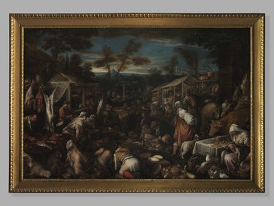 El gran mercado, c.1580-85 de Jacopo Bassano