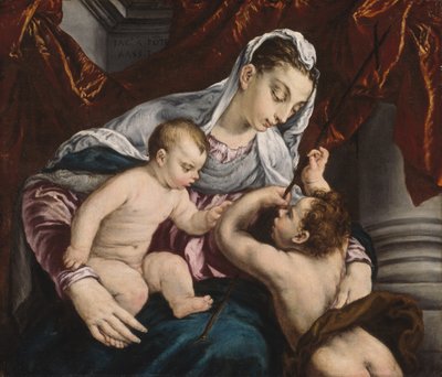 Virgen y Niño con el joven San Juan Bautista de Jacopo Bassano