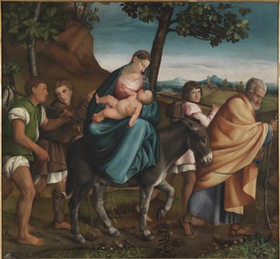 La Huida a Egipto, 1534 de Jacopo Bassano il vecchio