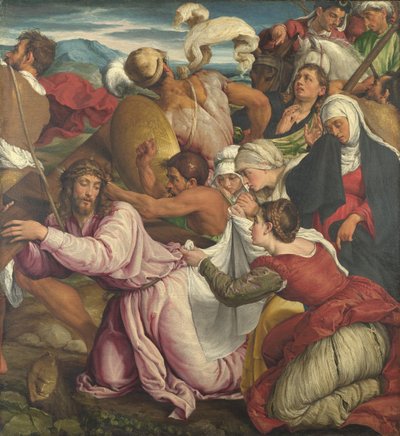 El camino al Calvario, ca 1545 de Jacopo Bassano il vecchio