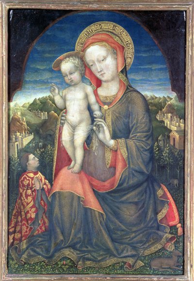 La Madonna de la Humildad adorada por Leonello d